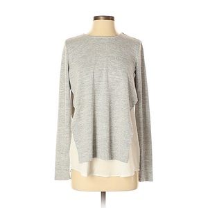 Anthropologie RD Style Grey Side Split White Underlay Sweater